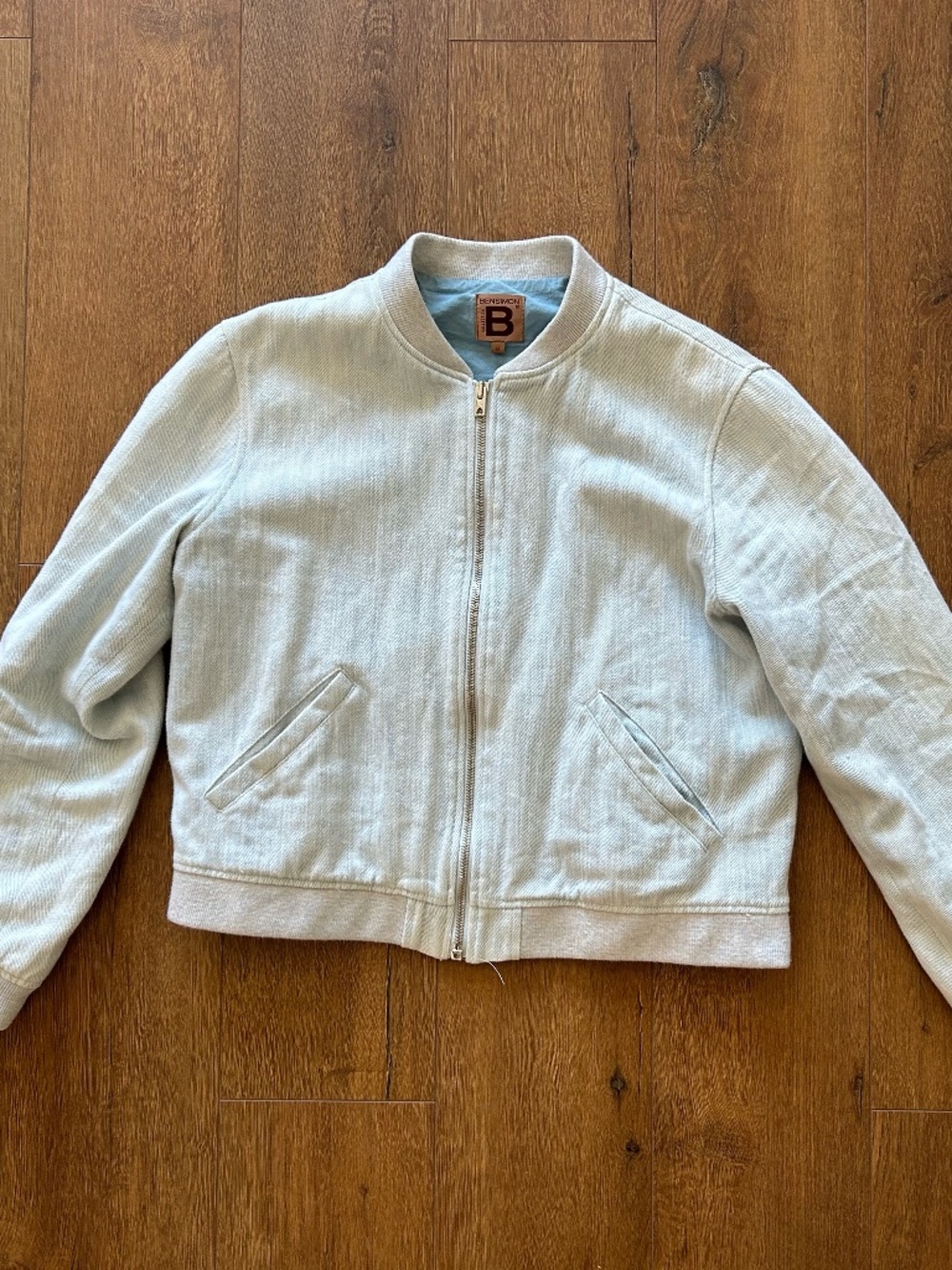 Bensimon denim chambray bomber jacket, medium